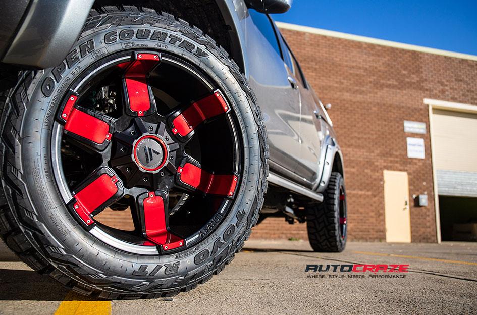 NISSAN NAVARA AB811 SATIN BLACK GLOSS INSERTS